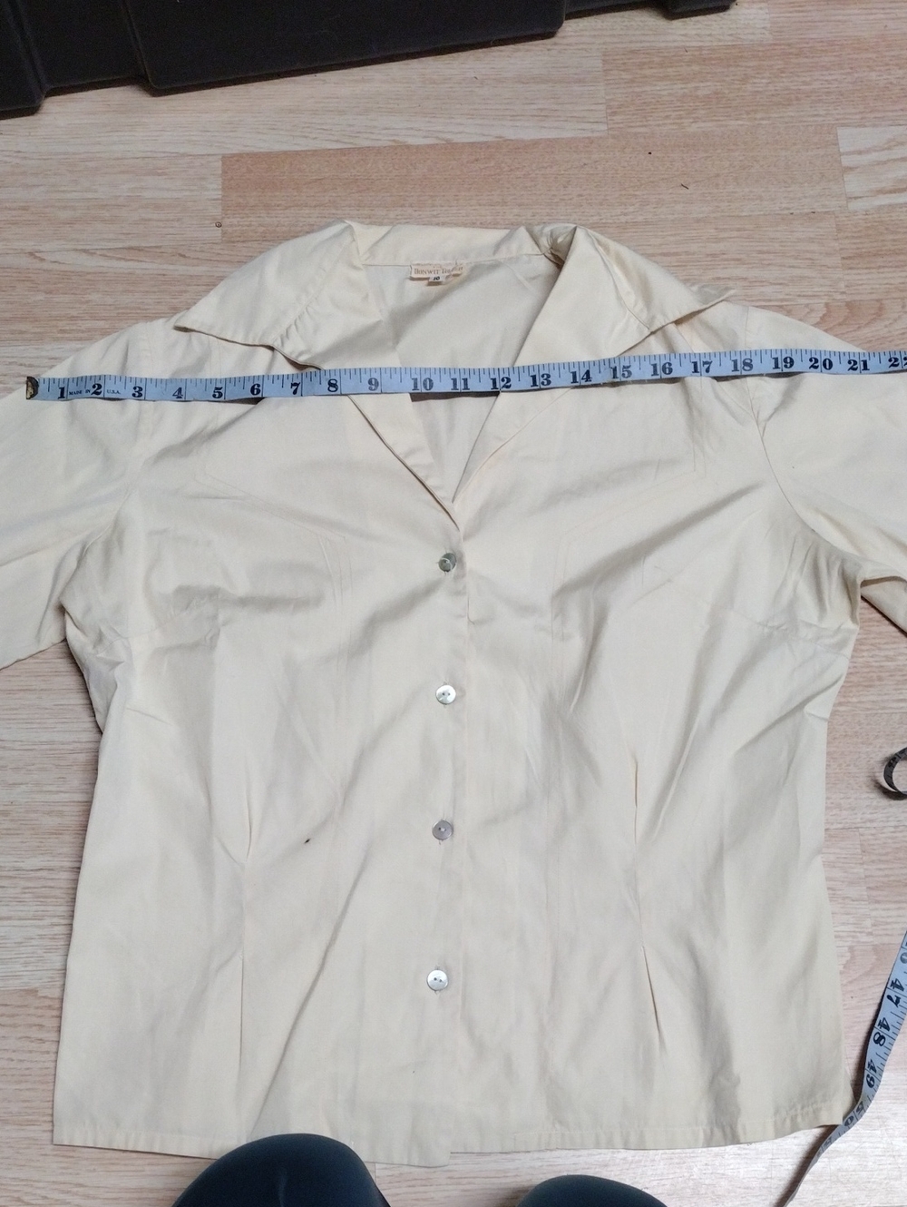Vintage Cotton Cream Blouse - Picture 11 of 12